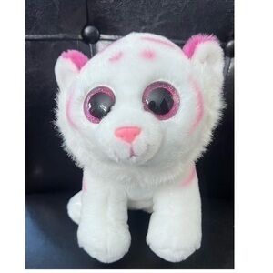 Velve Ty Tabor Tiger Pink & White Plushie Stuffed Animal Like New Gift